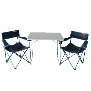 Mesa exterior e duas cadeiras